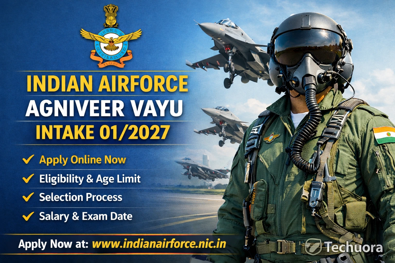 Indian Airforce Agniveer Vayu Intake 01/2027