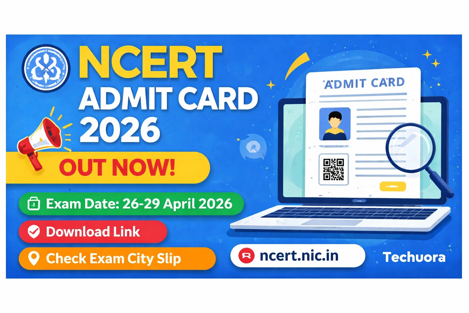 NCERT Non Teaching Admit Card 2026 Out | Download Link